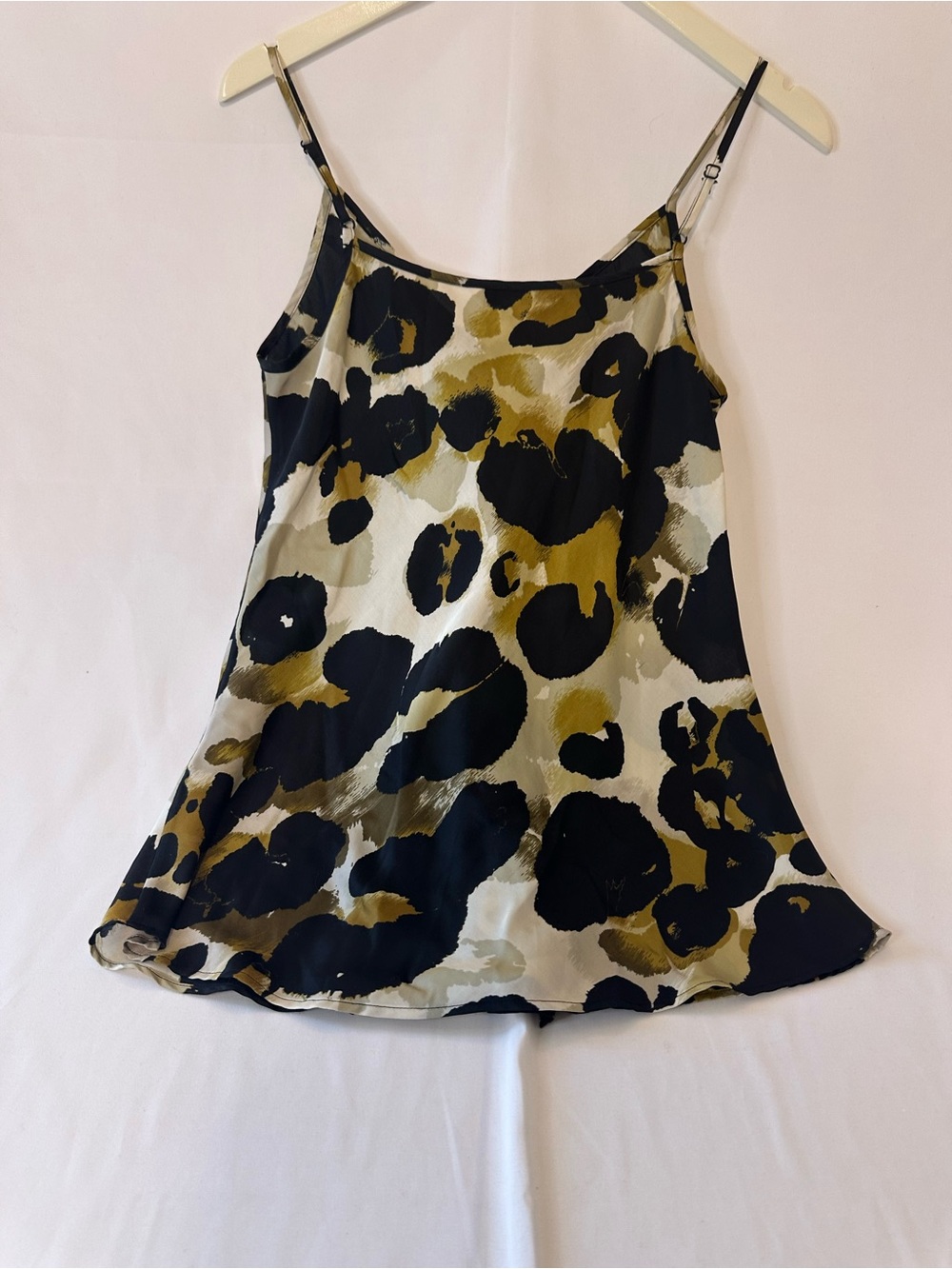 CAbi Olive, Black & Cream Leopard-Print Silk Cami - Picture 5 of 7